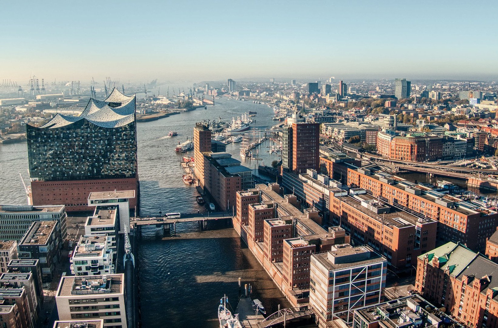Hamburg Blick von Elbphilamonie
