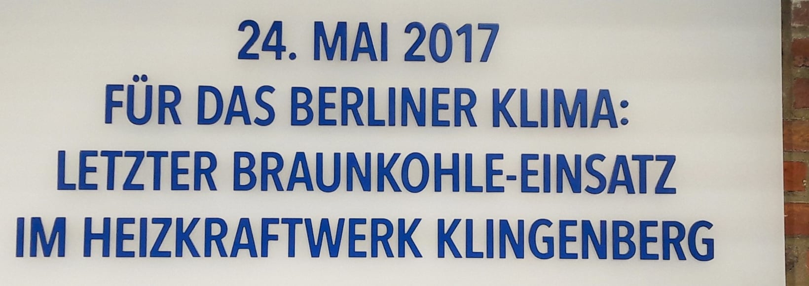Tafel zum Braunkohleausstieg Klingenberg