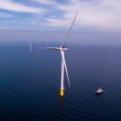 Windrad im Windpark Kriegers Flak