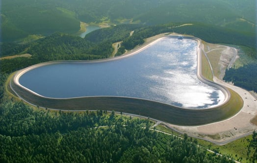Luftaufnahme des Pumpspeicherwerk Goldisthal Luftaufnahme des Pumpspeicherwerk Goldisthal