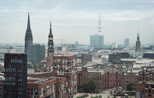 Blick über Hamburg mit Michel