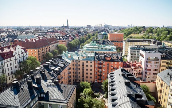 Hausdächer in Stockholm