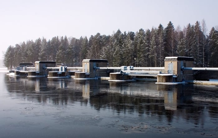 The Älvkarleby hydro power plant / Ansicht eines See