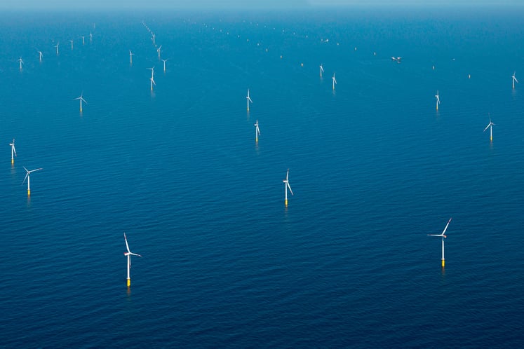 Luftaufnahme Windpark DanTysk