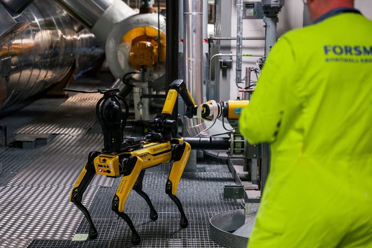 Roboterhund im Kernkraftwerk Forsmark