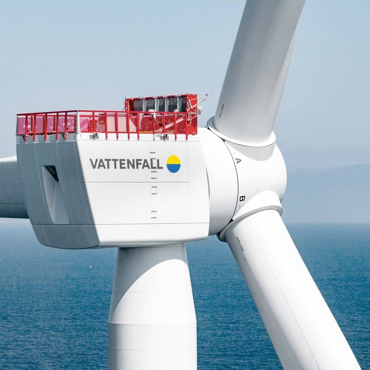 Eine Offshore-Windkraftanlage