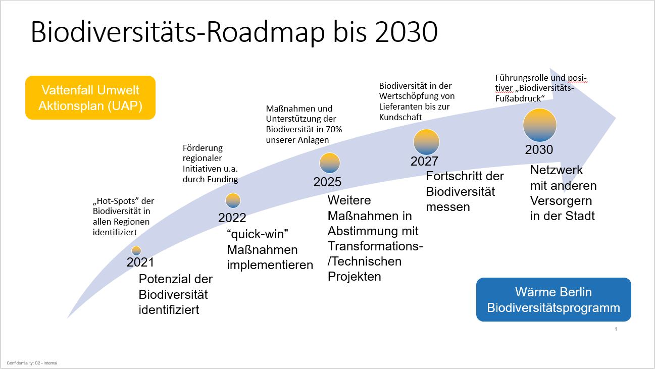 Beschreibung der einzelnen Maßnahmen bis 2030 des Wärme Berlin Biodiversitätsprogramms