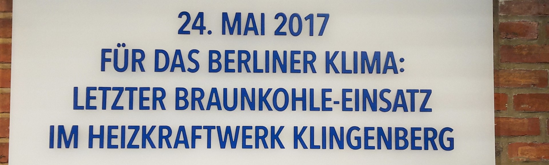 Tafel zum Braunkohleausstieg Klingenberg
