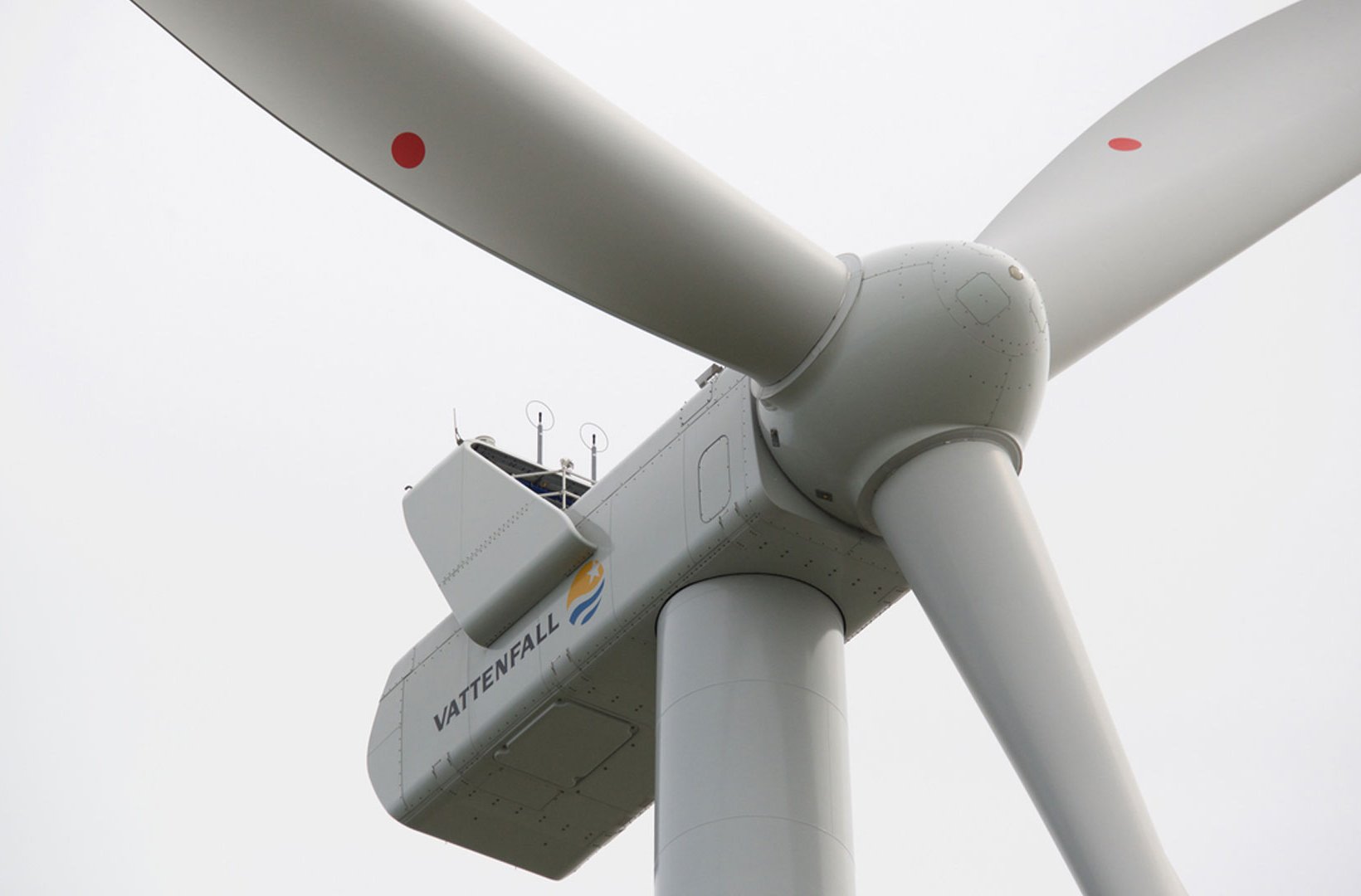 Vindmølle med Vattenfall-logo