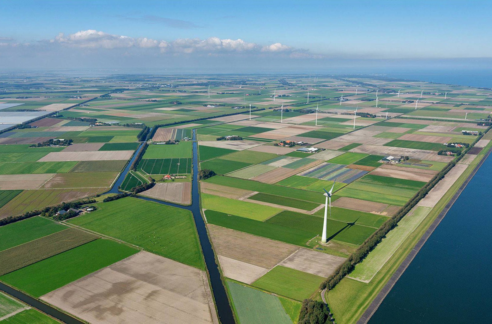 Wieringermeer vindmøllepark i Holland