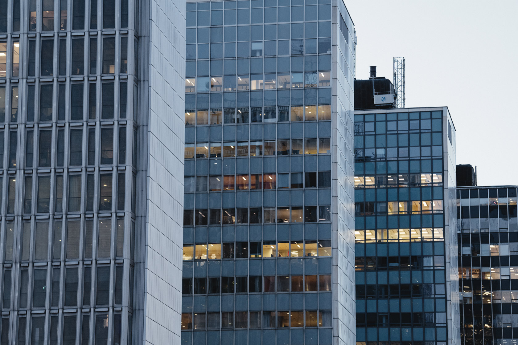 Høje kontorbygninger i Stockholm