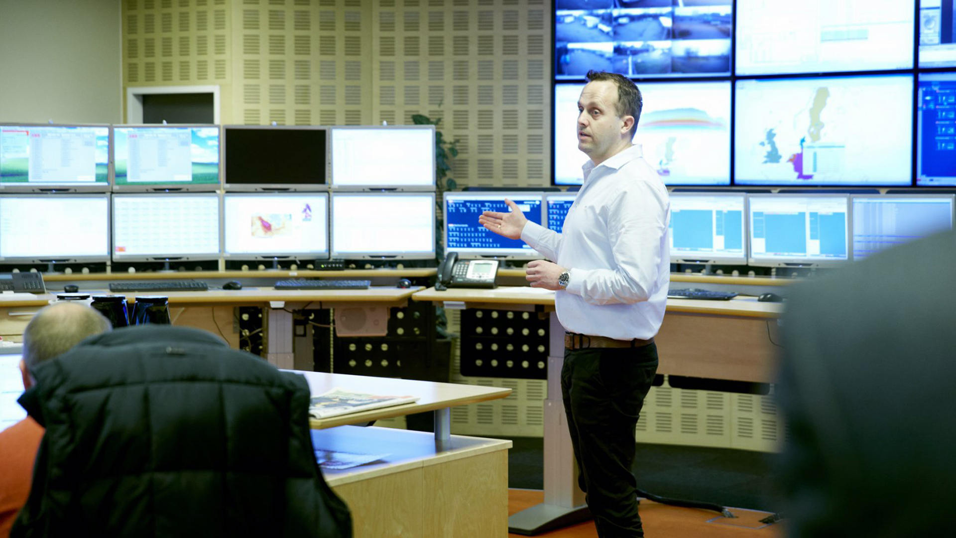 Jan Jørgensen, ansvarlig for overvågningscentret i Vattenfalls vindcenter i Esbjerg. Foto: Mogens Holmgaard