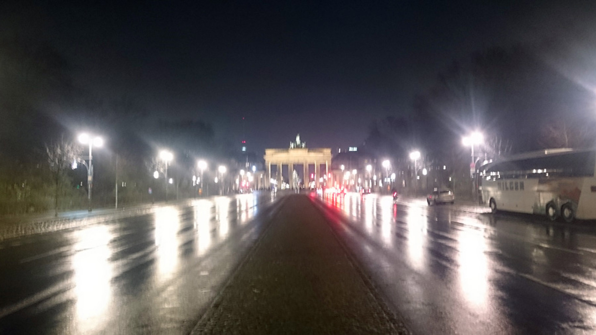 Natbillede fra Unter den Linden i Berlin. Foto: Susan Hortmann.