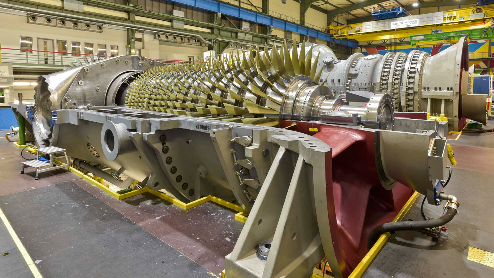 En Siemens-turbine af den type, der vil blive anvendt i Marzahn-kraftvarmeværket