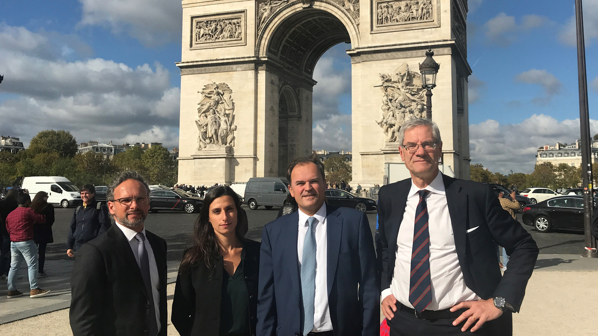 Martijn Hagens, head of BA Customers & Solutions, Yara Chaktoura, head of BU Wind France, Henri Reboullet, CEO Vattenfall Energies S.A., Magnus Hall, administrerende direktør og CEO, Vattenfall