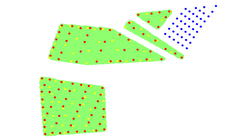 Foreløbigt layout for Hollandse Kust Zuid 1+2 havmøllepark