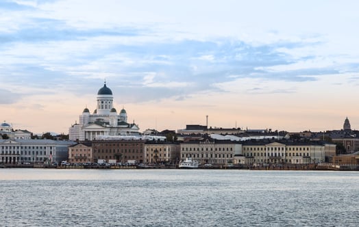Näkymä Helsingin keskustaan. Näkymä Helsingin keskustaan.