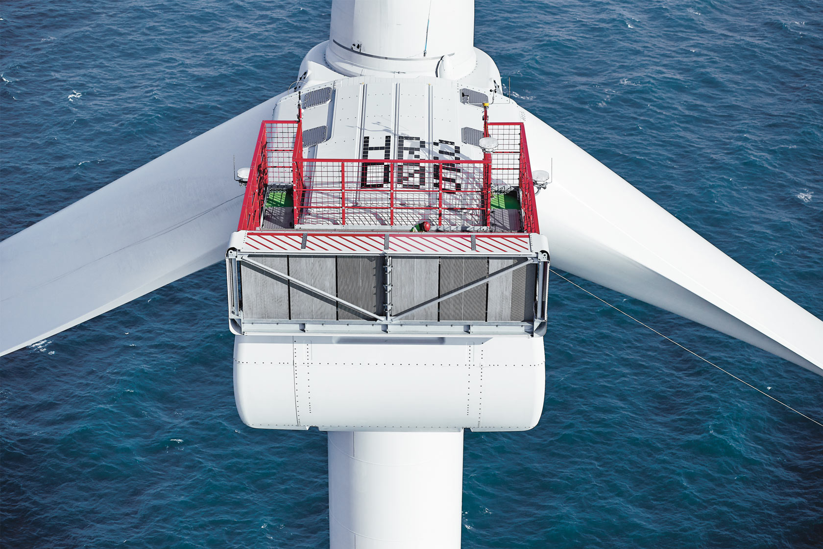 A turbine at Horns Rev offshore wind farm
