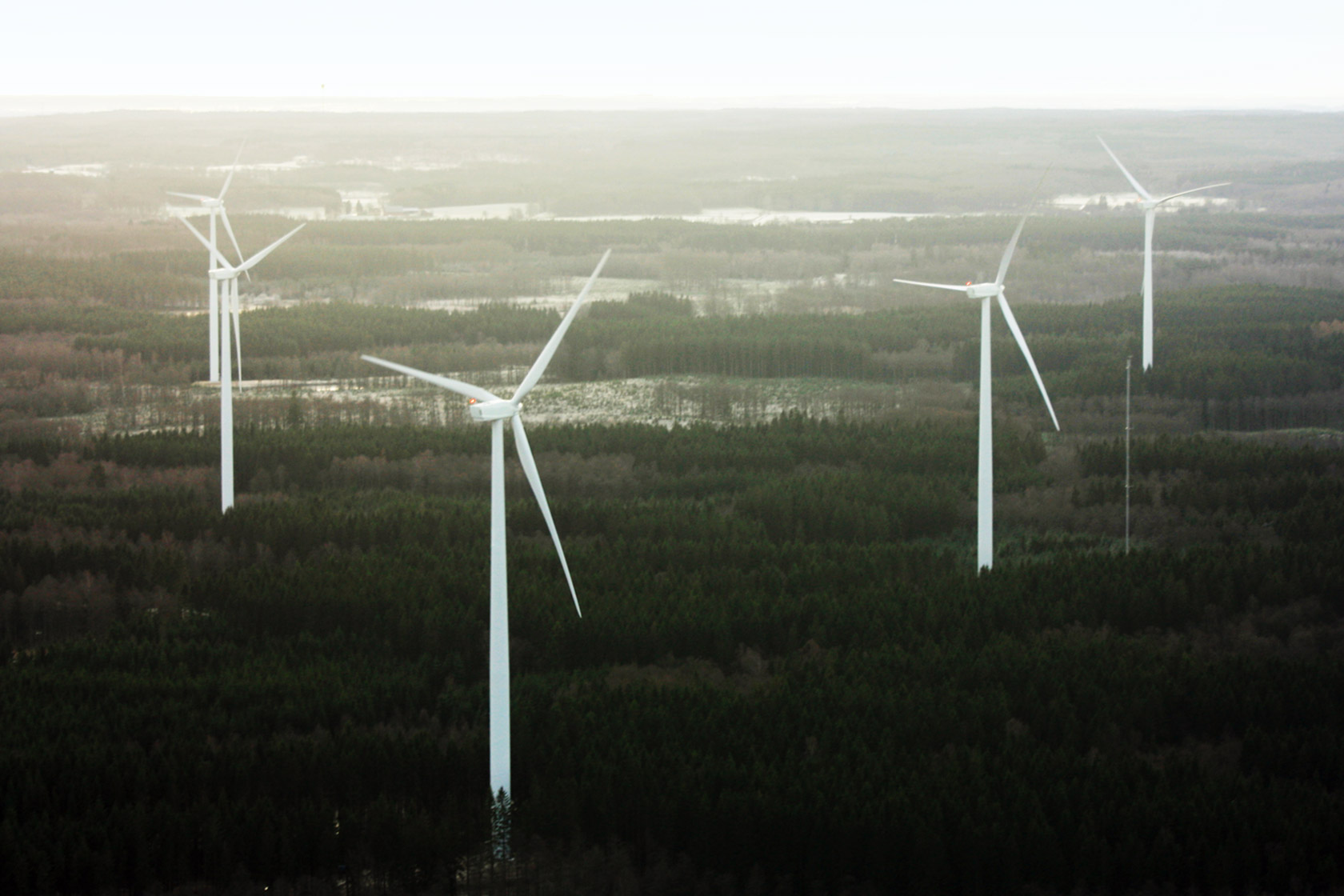 Luftaufnahme des Windpark Höge Väg