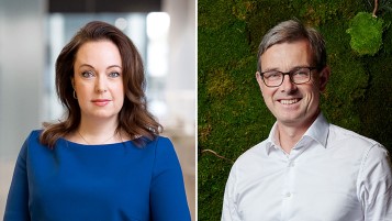 Anna Borg, Vattenfalls administrerende direktør og CEO og Magnus Heimburg, CEO for Preem.
