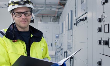 Worker at Boden Hydro Plant