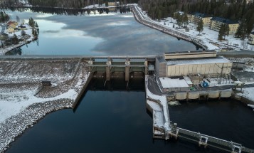 Birds eye view over Boden hydro power plant. Photographer: Jennie Pettersson