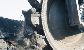 Skophjul för grävning av kol