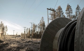 Power lines in Randijaur in northern Sweden