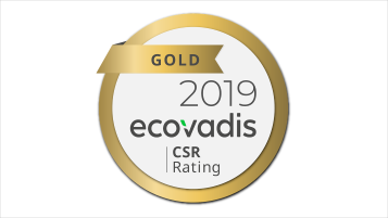 The EcoVadis gold rating icon
