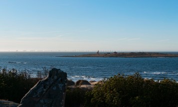 Vy från Tylösand mot Stora Middelgrund vindkraftspark (fotomontage)