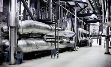 Rör av rostfritt stål i Diemens gaskraftverk