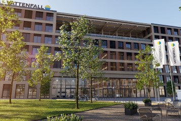 Zukünftiges Vattenfall Bürogebäude Südkreuz  - Aussenansicht