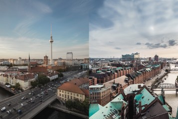 Bildkomposition - Berlin und Hamburg