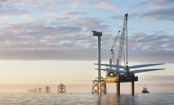 Ormonde Offshore Wind Farm during construction