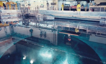 A reactor hall in a nuclear power plant