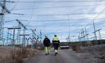 Two Vattenfall employees at Harsprånget power station