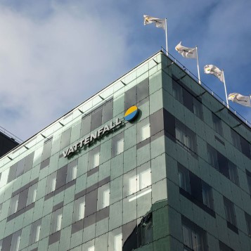 Exterior view of Vattenfall's headquarters in Solna, Sweden