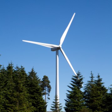 Vindmølle i Ray wind farm i England