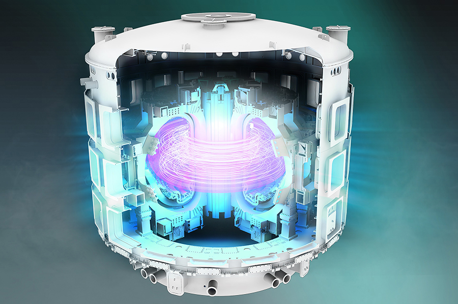 Graphic representation of a fusion reactor
