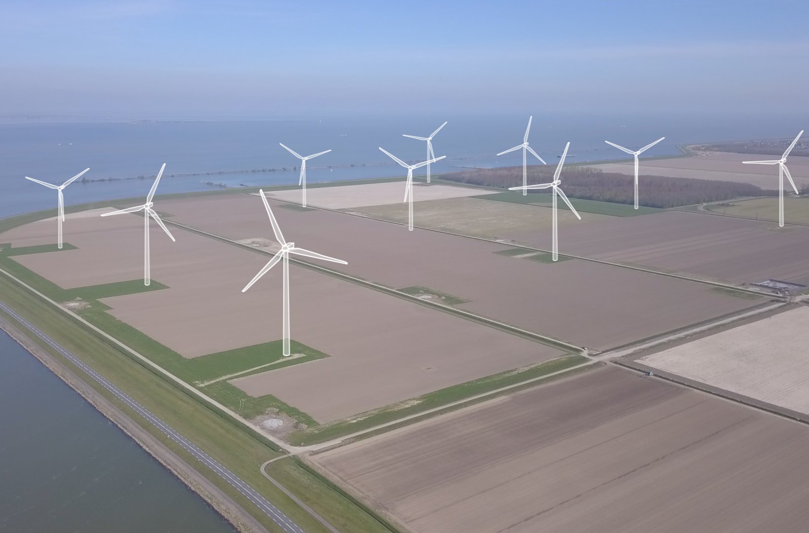 Zo ziet het windpark er in de nabije toekomst uit