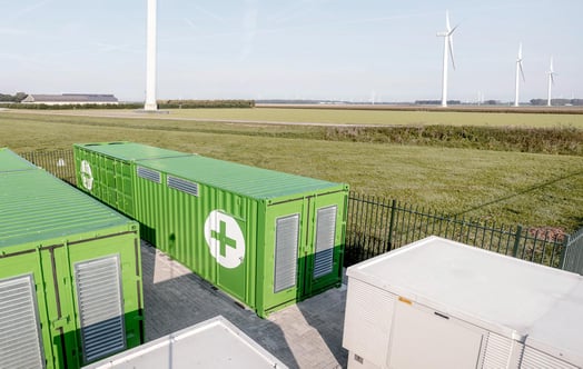 Batterijopslag bij Prinses Alexia Windpark Batterijopslag bij Prinses Alexia Windpark
