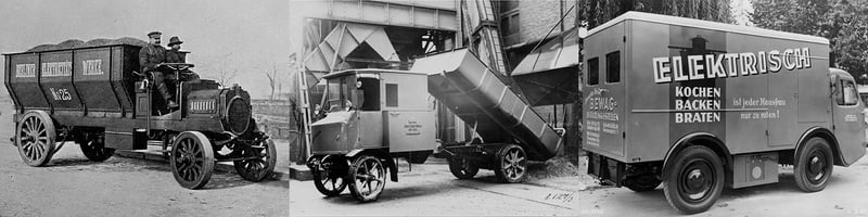 Elektrische auto's in de jaren 1900