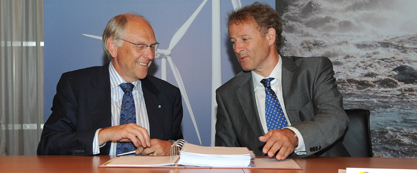 Lars G. Josefsson (CEO Vattenfall) en Øystein Løseth (CEO Nuon)