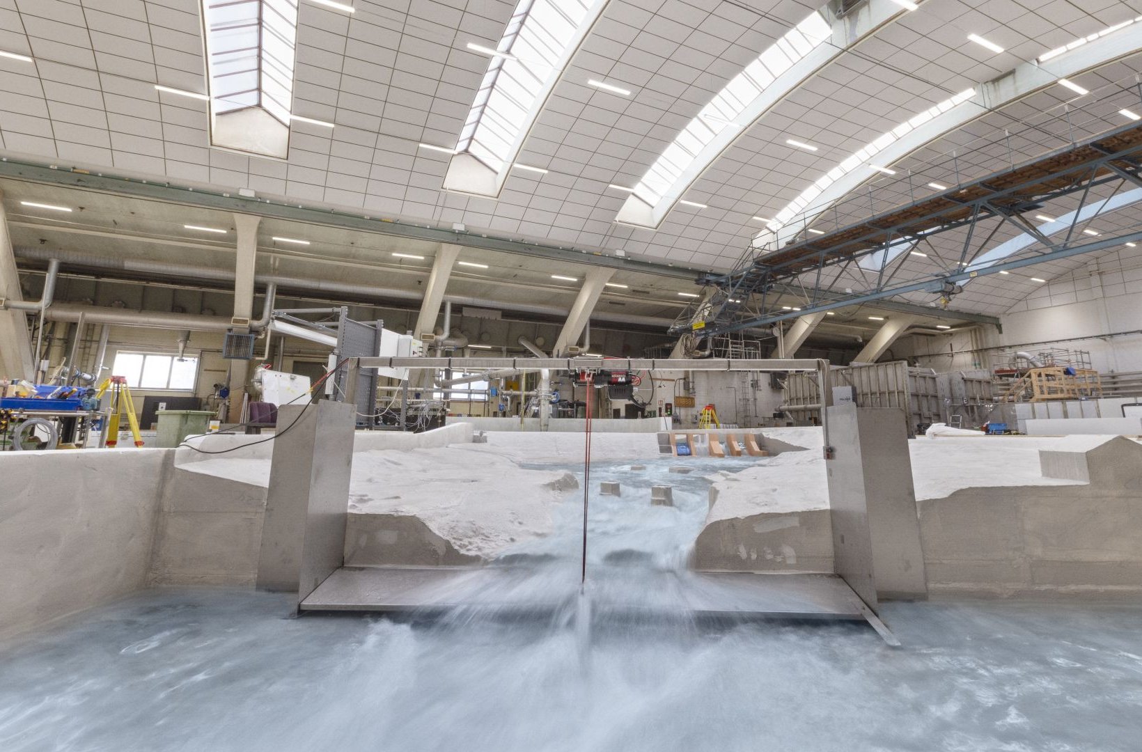 Modell av ett vattenkraftverk i Vattenfalls forsknings- och utvecklingscenter i Älvkarleby.