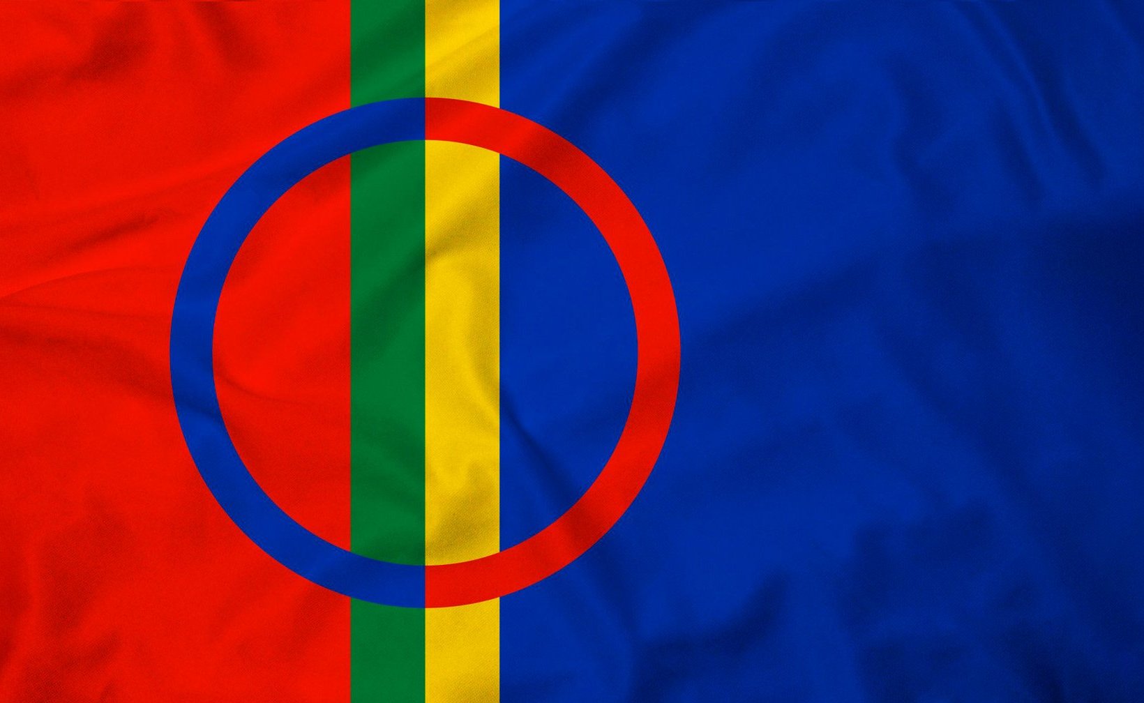 Den samiska flaggan. Den samiska flaggan.