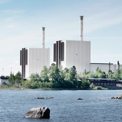 Utvändig vy av Forsmarks kärnkraftverk, Sverige
