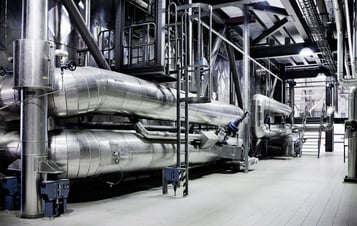 Rör av rostfritt stål i Diemens gaskraftverk