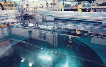 Interiör av en reaktor i ett kärnkraftverk