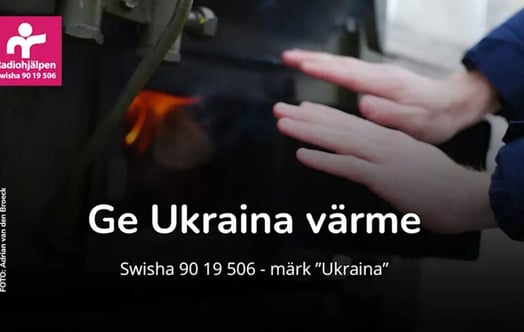 Radiohjälpens insamling Ge Ukraina värme.