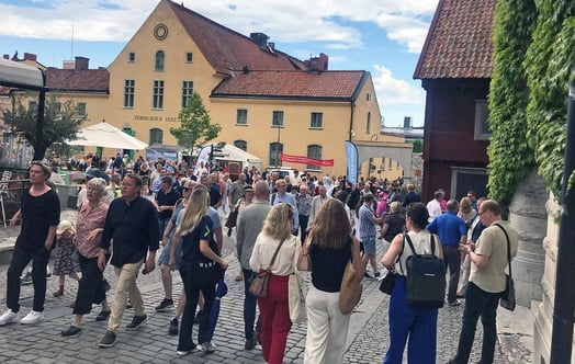 Folkmyller i Visby under Almedalsveckan